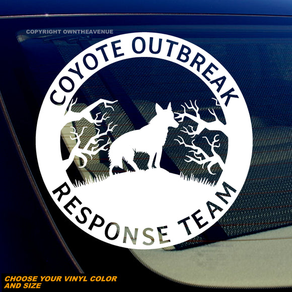 Coyote Outbreak Response Team Funny Joke Hiking Camping Vinyl Decal - OwnTheAvenue