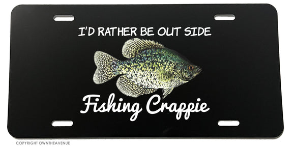 Fishing Crappie Lake Outdoor Camping Hiking License Plate Cover