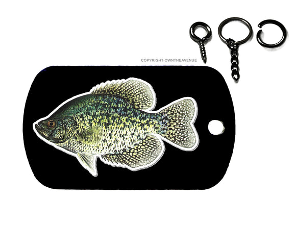Crappie Fish Fishing Vintage Style V02 Keychain Necklace Tag - OwnTheAvenue