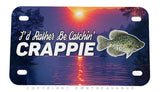 Fishing Crappie Lake Outdoor Camping Hiking Motorcycle License Plate - OwnTheAvenue