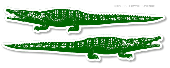 2 Pack - Crocodile Alligators Vintage Style Retro Car Truck Laptop Vinyl Sticker Decals 4