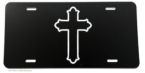 Cross Front Jesus Religious Christ Christian Logo V01 License Plate Cover