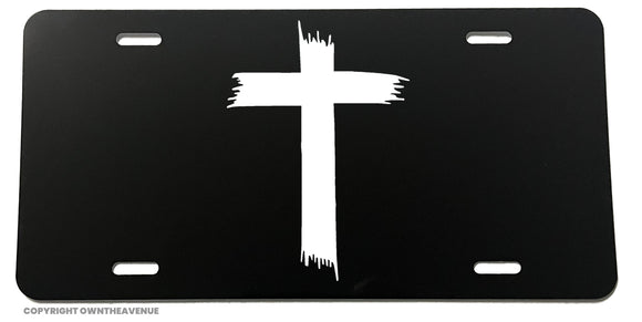 Christian Cross Religious Jesus Christ Vintage Style Auto License Plate - OwnTheAvenue