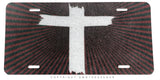 Christian Cross Vintage Grunge Style Auto Metal Printed License Plate