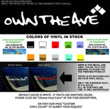 JDM Own The Avenue Vinyl Decal Sticker Quality Supply Low Drift Race 7.5" Ribbon