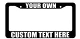 Custom Bulk Wholesale License Plate Frame Your Own Text - Black Plastic Custom Color - OwnTheAvenue