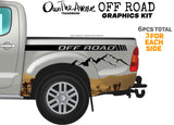 x2 Off Road 4x4 Lifted Truck Desert Scene Mountains Vinyl Decor Decal Graphics Kit - OwnTheAvenue