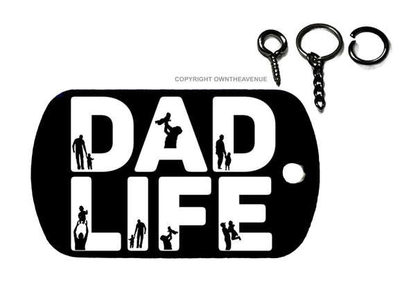 Dad Life Funny Joke Gag Model V01 Keychain Necklace Metal Tag - OwnTheAvenue