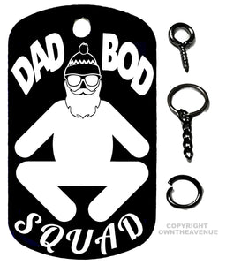 Dad Bod Squad Funny Joke Humor Necklace Keychain Tag - OwnTheAvenue
