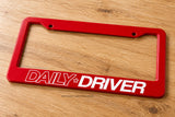 Daily Driver JDM Racing Drifting Red License Plate Frame - OwnTheAvenue