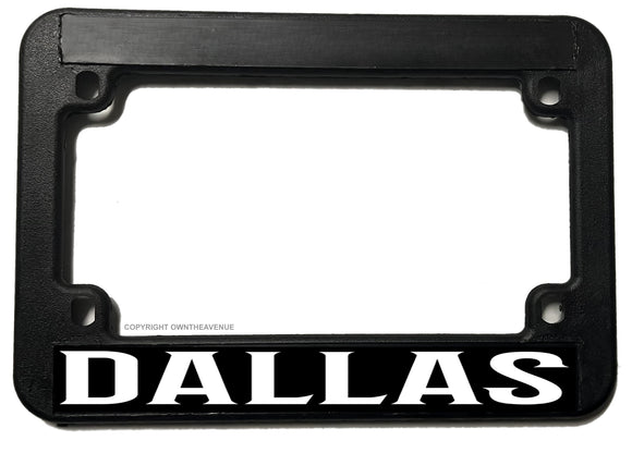 Dallas Motorcycle License Plate Frame - OwnTheAvenue