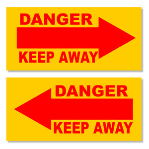 x2 airplane aircraft airport pilot danger keep away sticker decals pack lot 4"