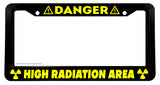 Danger High Radiation Funny Joke EV Electric Vehicle License Plate Frame - OwnTheAvenue