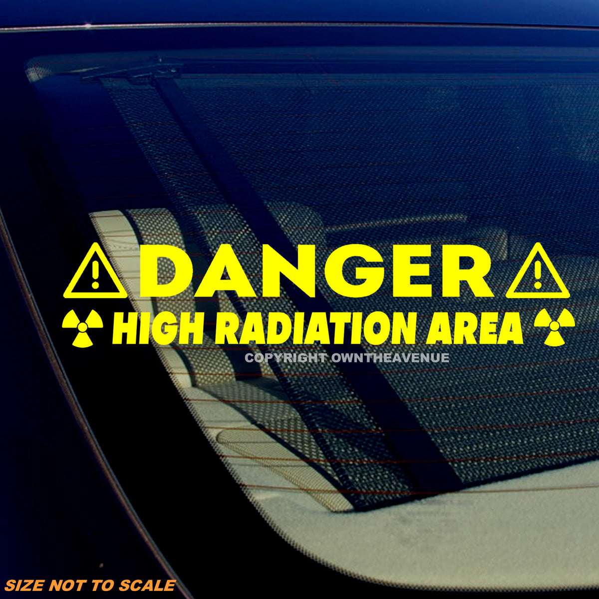 Radiation Area Window Sticker Danger High Radiation Area Safety Warning Vinyl ModelV01 Vinyl Sticker