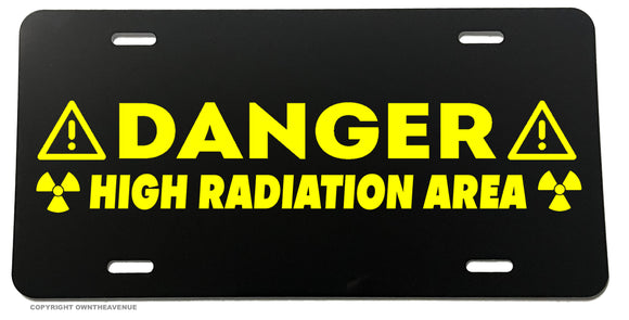Danger High Radiation Funny Joke EV Electric Vehicle License Plate Cover - OwnTheAvenue
