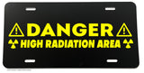 Danger High Radiation Funny Joke EV Electric Vehicle License Plate Cover - OwnTheAvenue