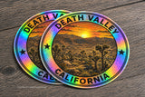 x2 Death Valley California Souvenir Car Truck Laptop Holographic Sticker Decals 4"