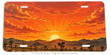 Desert Mountains Cactus Off Road Truck Car Auto Metal License Plate
