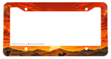 Desert Mountains Cactus Off Road Truck SUV Auto Metal License Plate Frame