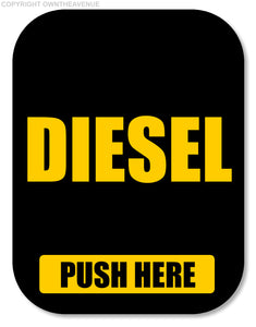 Diesel Push Here Gas Pump Button Label Vinyl Sticker Gasoline Decal 2x2.5 Inches - OwnTheAvenue