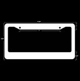 Christian Cross Jesus Religious Vintage Style White License Plate Frame - OwnTheAvenue