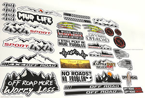35Pcs Off Road Mountains 4x4 Lifted Truck Pick Up Vinyl Decal Sticker Pack Lot
