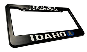 I'd Rather Be In Idaho Vintage Style V02 License Plate Frame