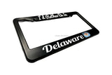 I'd Rather Be In Delaware Vintage Style V02 License Plate Frame