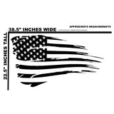 x2 Off Road 4x4 Lifted Truck USA American Distressed Flag Big Size Vinyl Decal Stickers