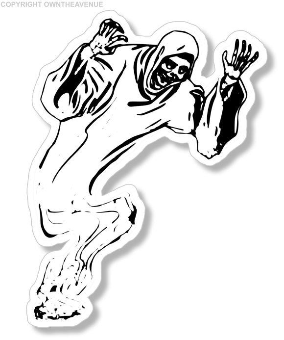 Ghost Vintage Retro Grim Reaper Skeleton Car Truck Laptop Vinyl Sticker Decal v2