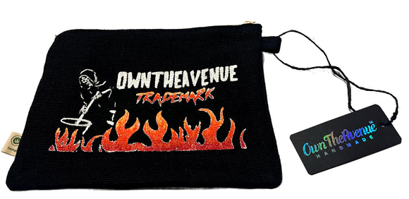 OwnTheAvenue Grim Reaper Skeleton Flames Fire Skate JDM Purse Bag Handmade - OwnTheAvenue