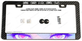 Anime JDM Kanji Racing Heart Eyes Japan Carbon Fiber License Plate Frame - OwnTheAvenue