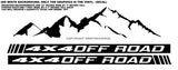 x2 Off Road 4x4 Lifted Pick Up Truck Mountains Vinyl Decor Decal Graphics Kit