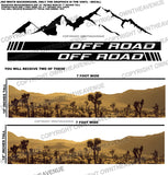 x2 Off Road 4x4 Lifted Truck Desert Scene Mountains Vinyl Decor Decal Graphics Kit - OwnTheAvenue