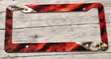 Scuba Diving Diver Down Tattered Distressed Flag Metal License Plate Frame
