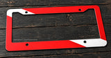 Scuba Diving Diver Down Flag Metal License Plate Frame