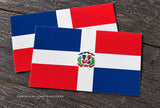 2Pcs Dominican Republic Flags Vinyl Sticker Decals 4" Each