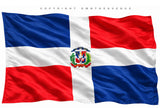 2Pcs Dominican Republic Flags Model V01 Vinyl Sticker Decals 4" Each