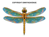 2 Pack Dragon Fly Dragonfly Car Truck Laptop Vinyl Sticker Decals 3.5"