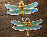 2 Pack Dragon Fly Dragonfly Car Truck Laptop Vinyl Sticker Decals 3.5"