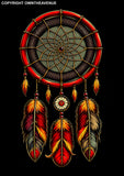 x2 Dreamcatcher Native American Model V01 Vinyl Sticker Decals 4"
