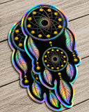 x2 Dreamcatcher Native American Holographic Vinyl Sticker Decals 4"