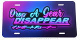 Drop a Gear JDM Kanji Japanese Racing Drifting Auto Metal License Plate