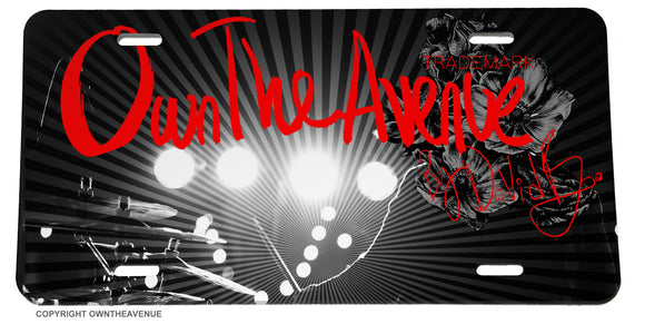 OwnTheAvenue Drummer Drumming Holy Rays License Plate Cover - OwnTheAvenue
