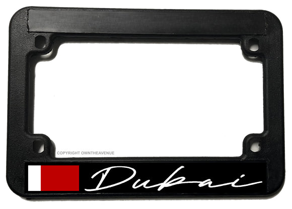 Dubai Flag Motorcycle License Plate Frame - OwnTheAvenue