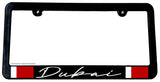 Dubai Flag Slim Style License Plate Frame - OwnTheAvenue