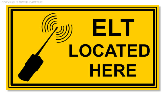 Airplane Aircraft Airport Plane Pilot ELT Located Here Vinyl Sticker Decal 4