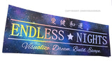 Endless Nights Kanji Galaxy Stars Box Silver Holographic Oil Slick Sticker Decal - OwnTheAvenue