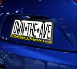 Endless Nights Kanji Japan JDM Drift Race V01 Yellow Art License Plate Frame - OwnTheAvenue