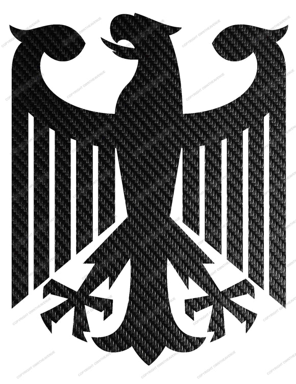 German Germany Coat of Arms Carbon Vinyl Print Racing V01 Sticker Decal 4